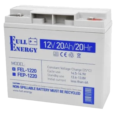 Full Energy FEL-1220 Акумулятор гелевий 12В 20 А•г для ДБЖ Full Energy FEL-1220 Акумулятор гелевий 12В 20 А•г для ДБЖ