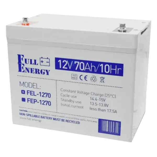 Full Energy FEL-1270 12V 70 Ah Акумулятор гелевий Full Energy FEL-1270 12V 70 Ah Акумулятор гелевий