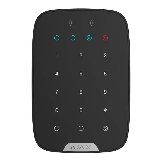 KeyPad Plus клавіатура з підтримкою безконтактних карток і брелоків Ajax Чорна KeyPad Plus клавіатура з підтримкою безконтактних карток і брелоків Ajax Чорна